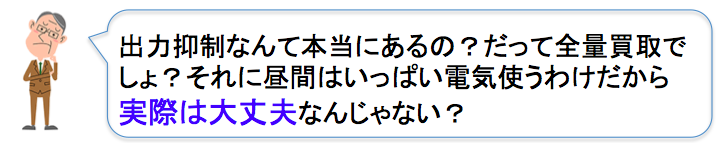 出力抑制なんて本当にあるの？