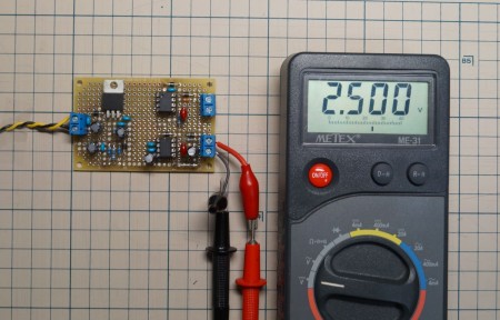 基準電圧源(2.500V)の出力電圧の測定