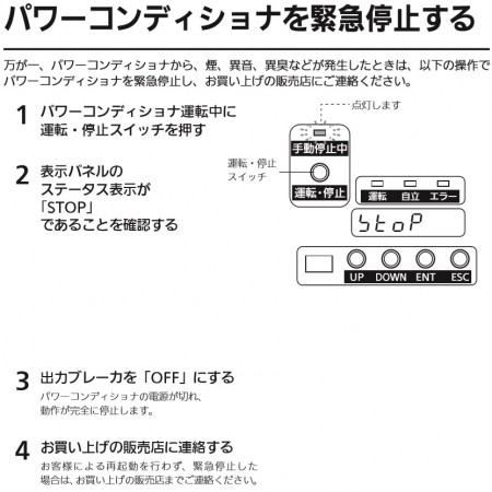 田淵パワコン緊急OFF手順